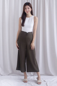 Harriet Tux Pants In Olive Brown