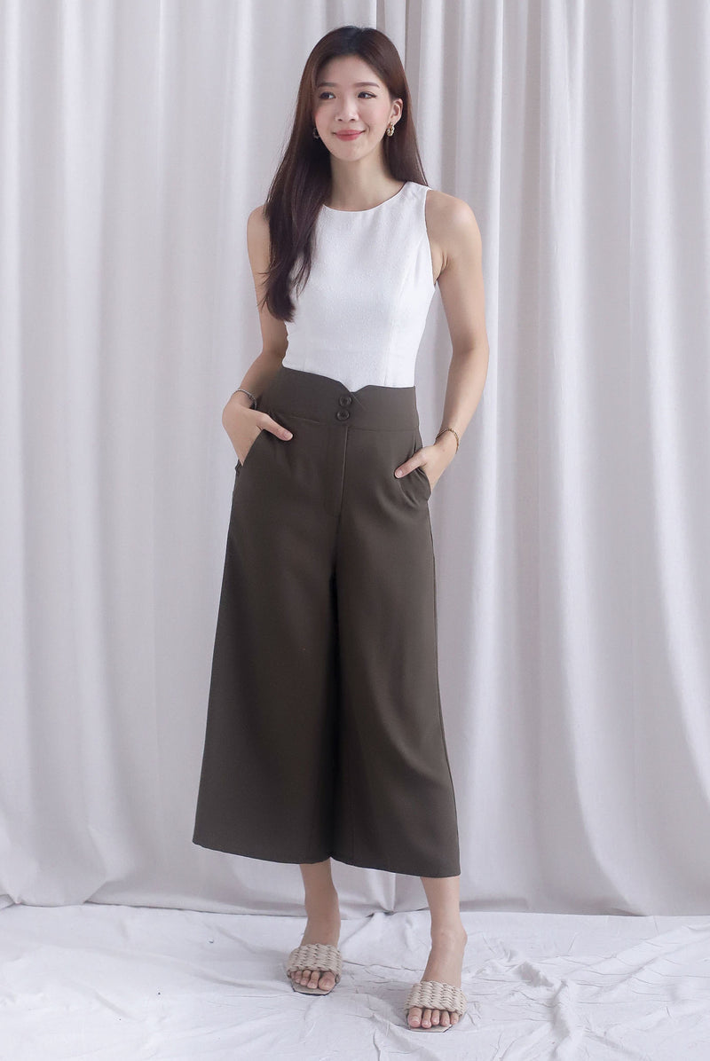 Harriet Tux Pants In Olive Brown