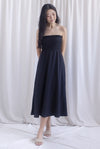 Henrietta Multi Way Smocked Maxi Dress In Black