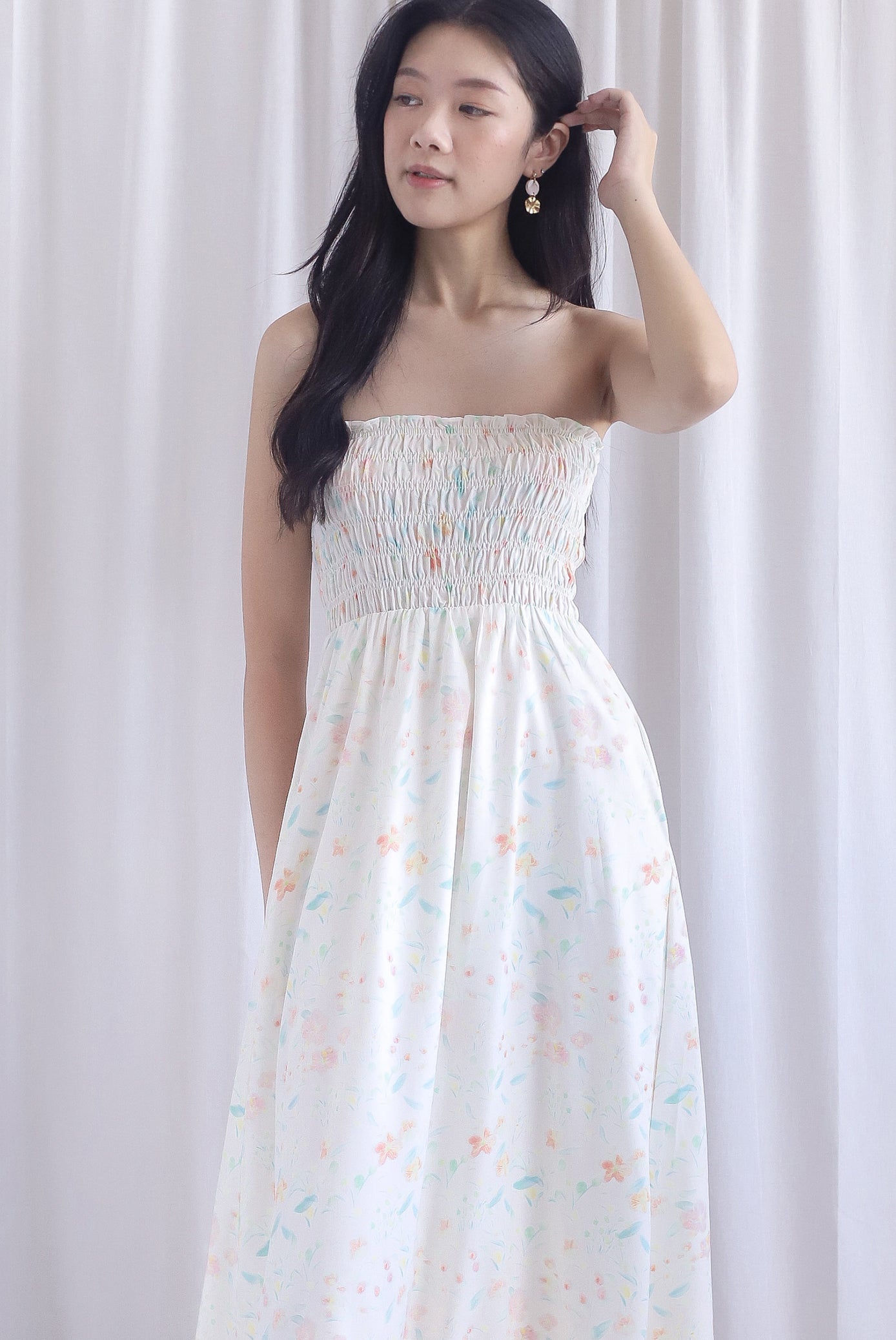 Henrietta Multi Way Smocked Maxi Dress In Sweet Floral