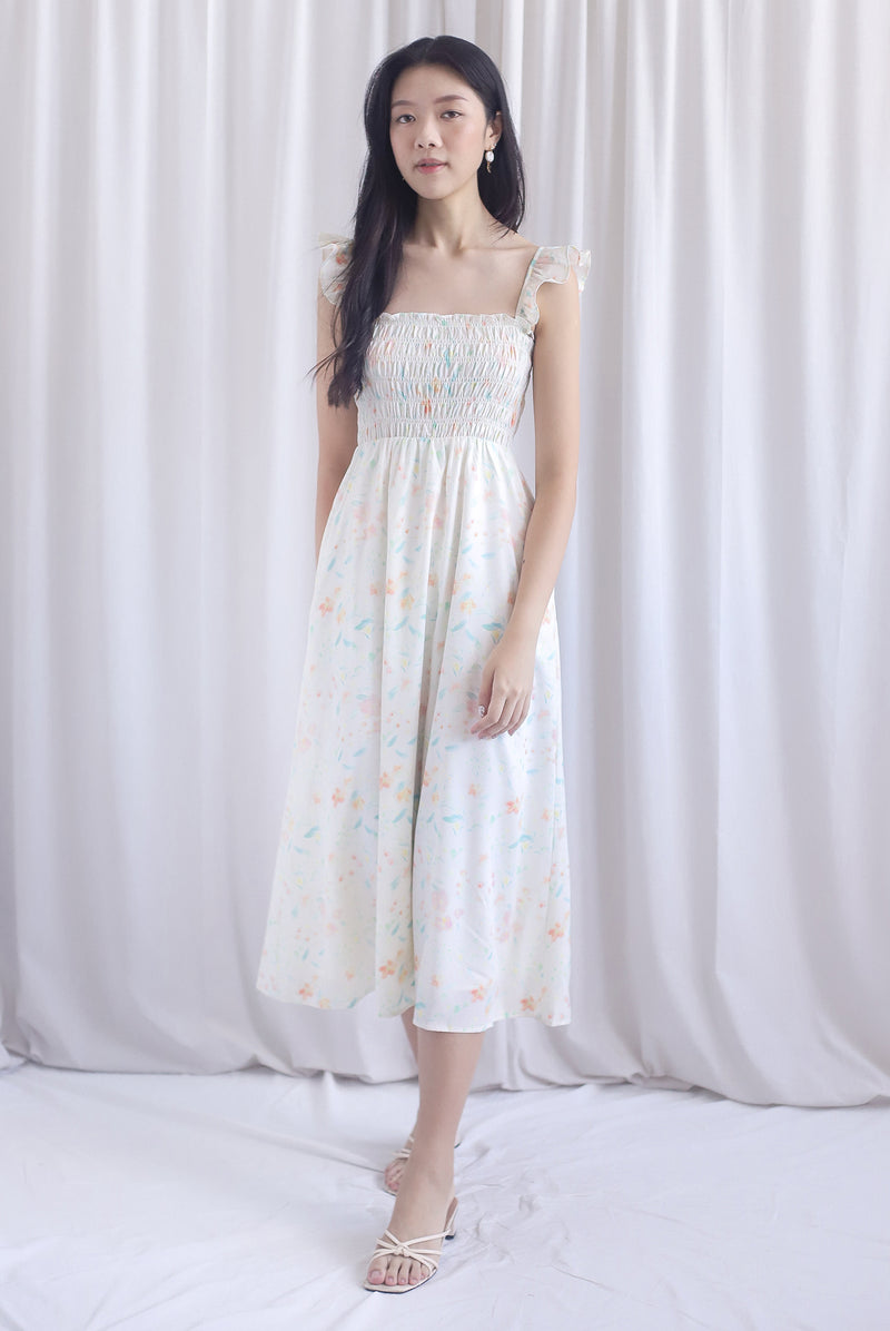 Henrietta Multi Way Smocked Maxi Dress In Sweet Floral