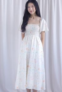 Henrietta Multi Way Smocked Maxi Dress In Sweet Floral
