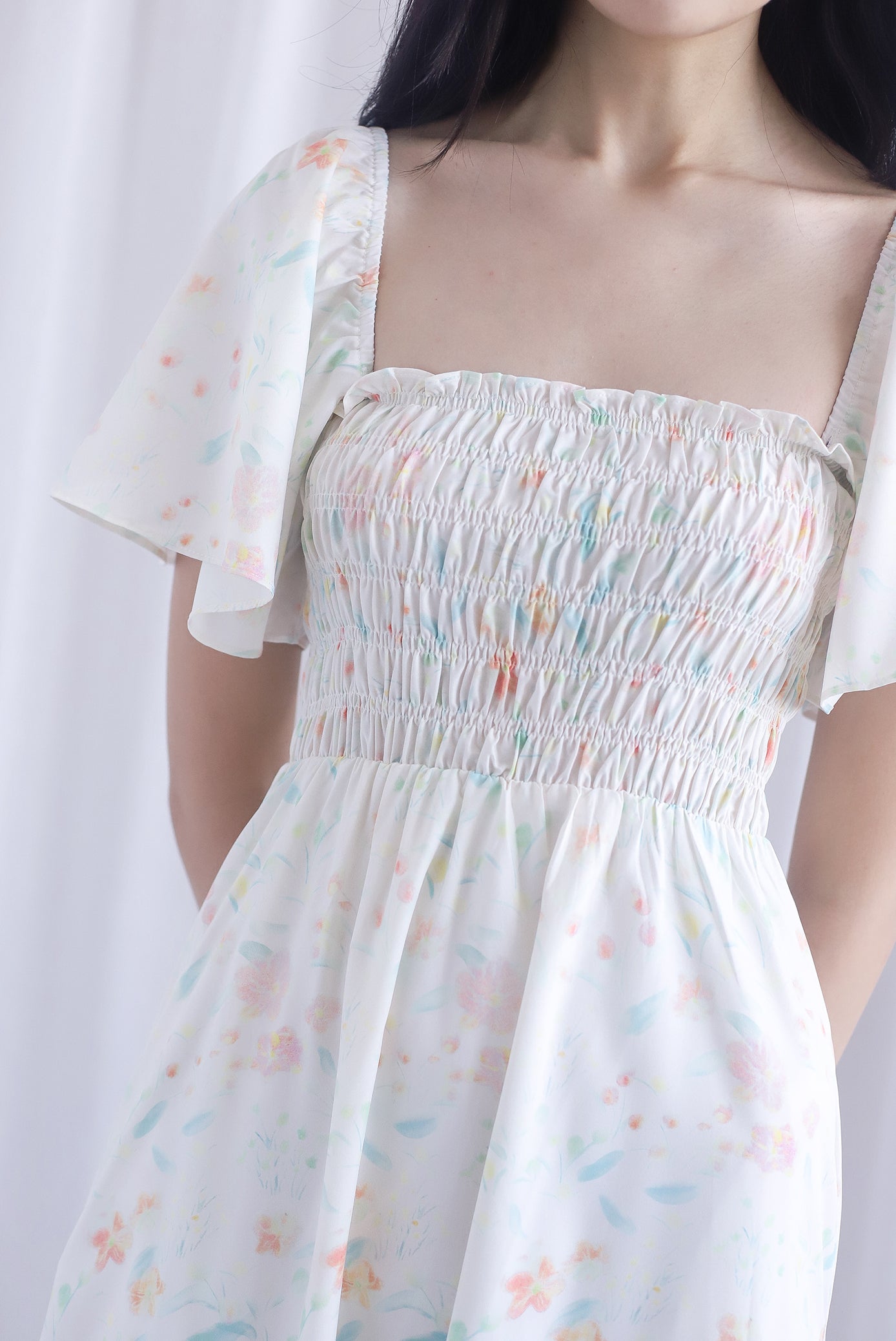 Henrietta Multi Way Smocked Maxi Dress In Sweet Floral