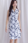 Ingrid Rose Buttons Trench Midi Dress In Black