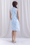Ingrid Rose Buttons Trench Midi Dress In Skyblue