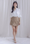 Jacob Batwing Pleated Sleeves Shirt Top In White