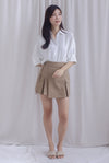 Jacob Batwing Pleated Sleeves Shirt Top In White