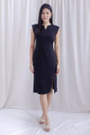 Jeannie Ruch Waist Slit Dress In Black