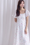 Jen Embro Ruched Front Sleeved Maxi Dress In Red