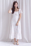 Jen Embro Ruched Front Sleeved Maxi Dress In Red
