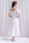 Jen Embro Ruched Front Sleeved Maxi Dress In Red