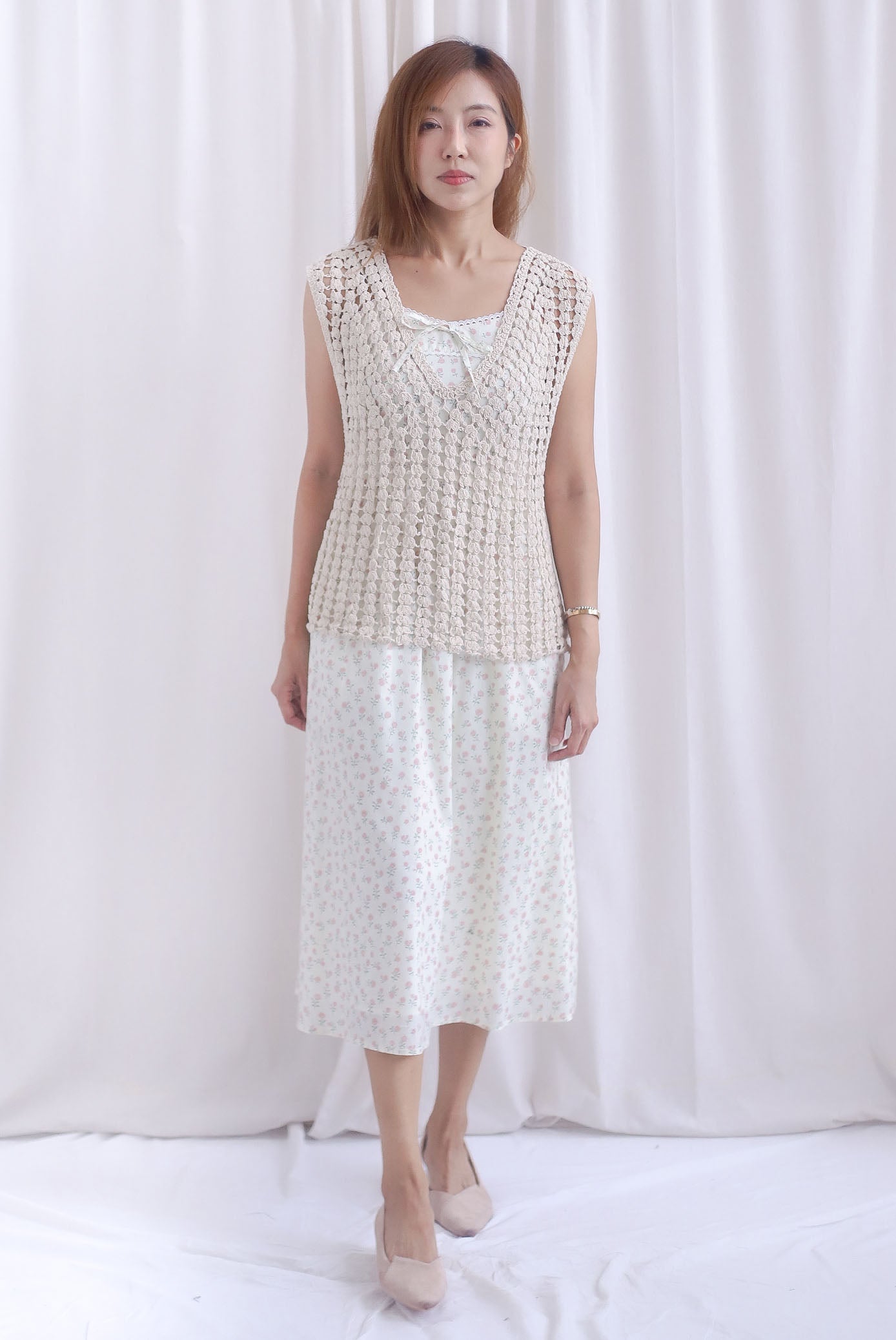 Jessica V Neckline Crochet Top