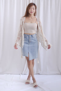 Joice Bell Sleeve Crochet Outerwear