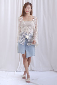 Joice Bell Sleeve Crochet Outerwear