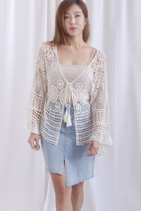 Joice Bell Sleeve Crochet Outerwear