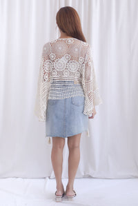 Joice Bell Sleeve Crochet Outerwear