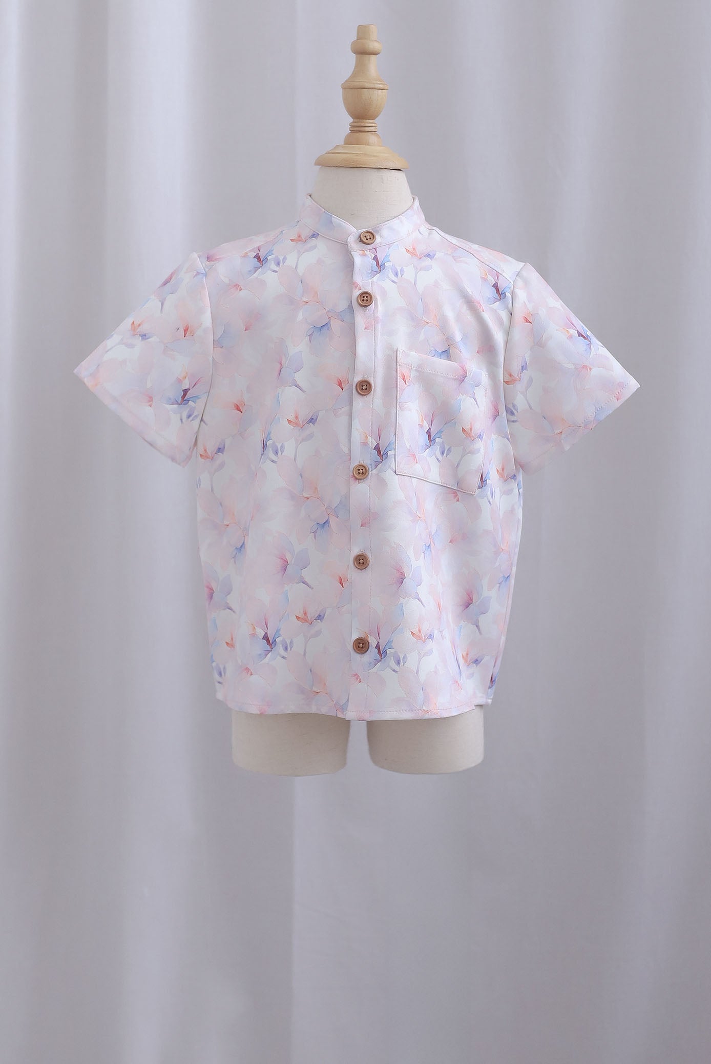 *Kids* TDC Aden Boy Shirt In Misty Rose