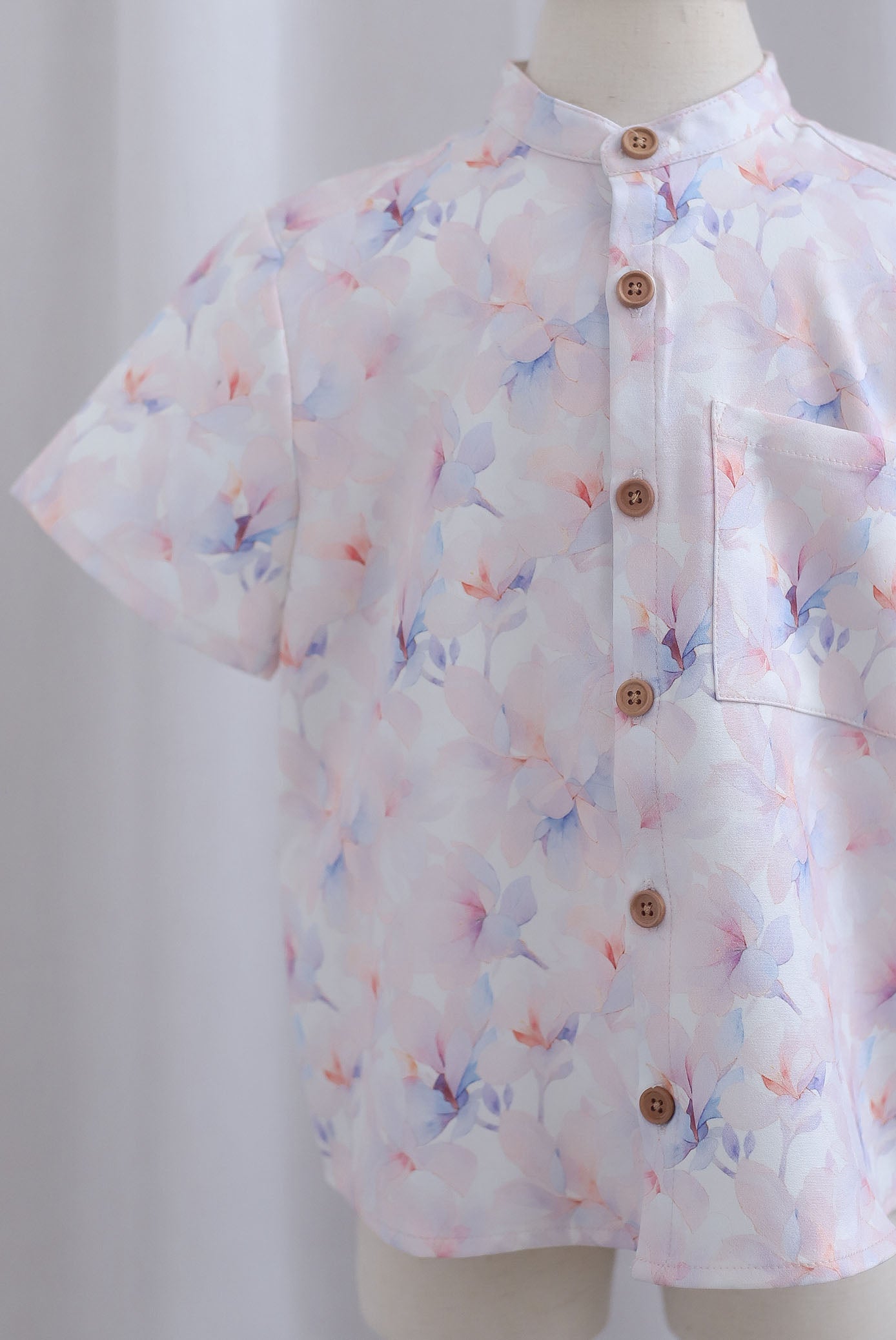 *Kids* TDC Aden Boy Shirt In Misty Rose