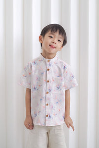 *Kids* TDC Aden Boy Shirt In Misty Rose