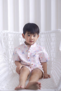 *Kids* TDC Aden Boy Shirt In Misty Rose