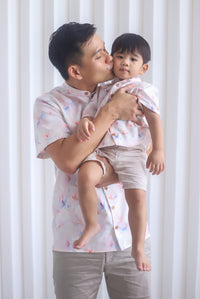 *Kids* TDC Aden Boy Shirt In Misty Rose