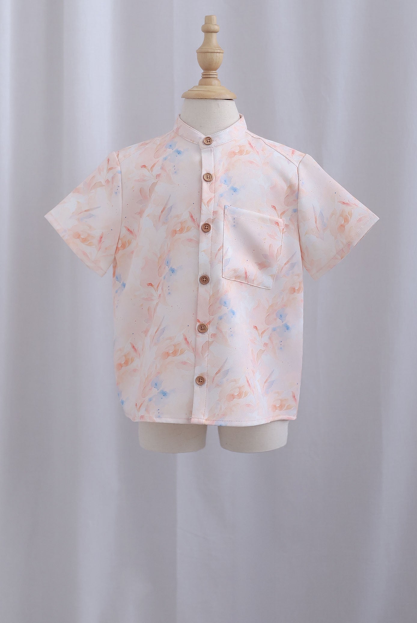*Kids* TDC Aden Boy Shirt In Orange Pale