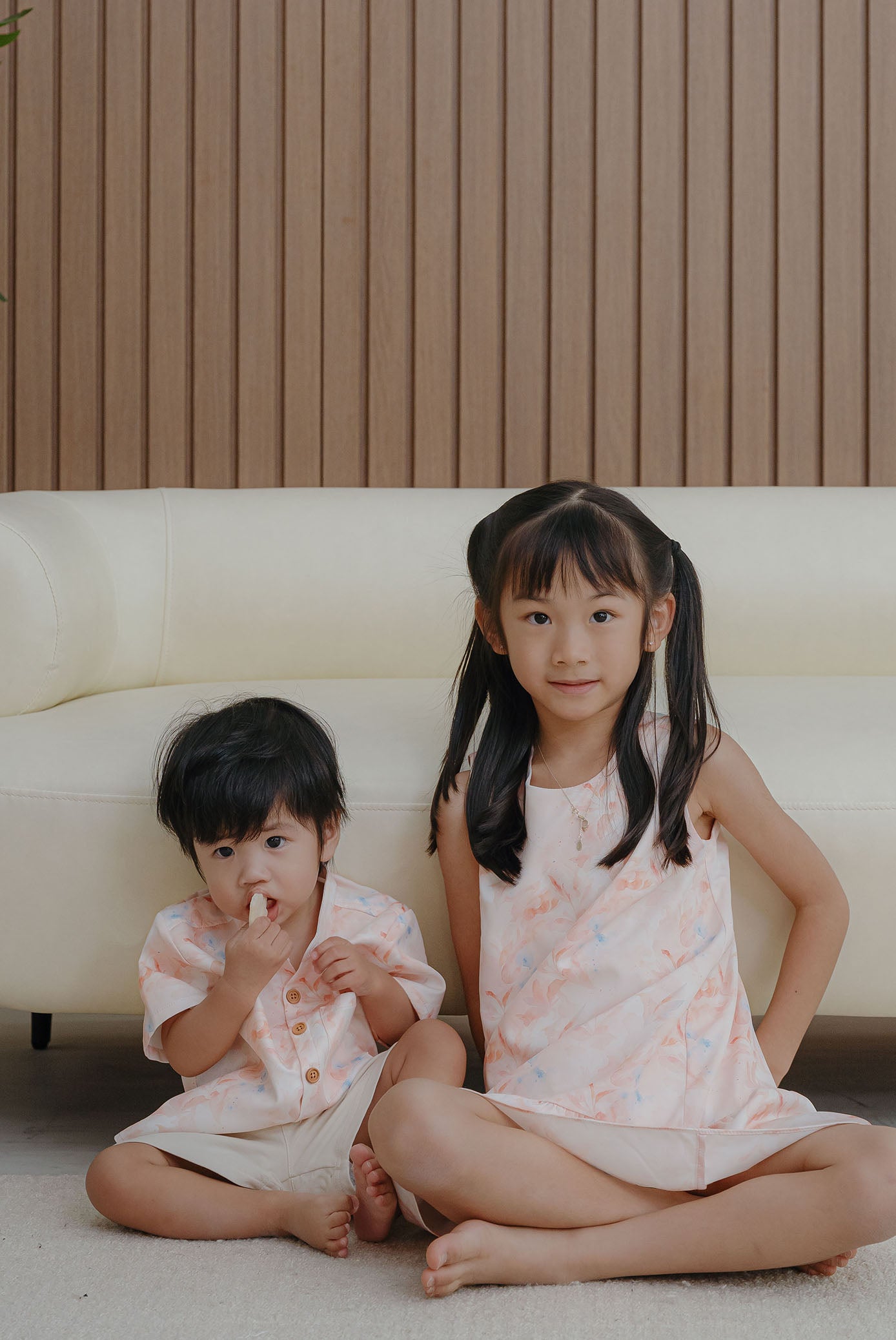 *Kids* TDC Aden Boy Shirt In Orange Pale