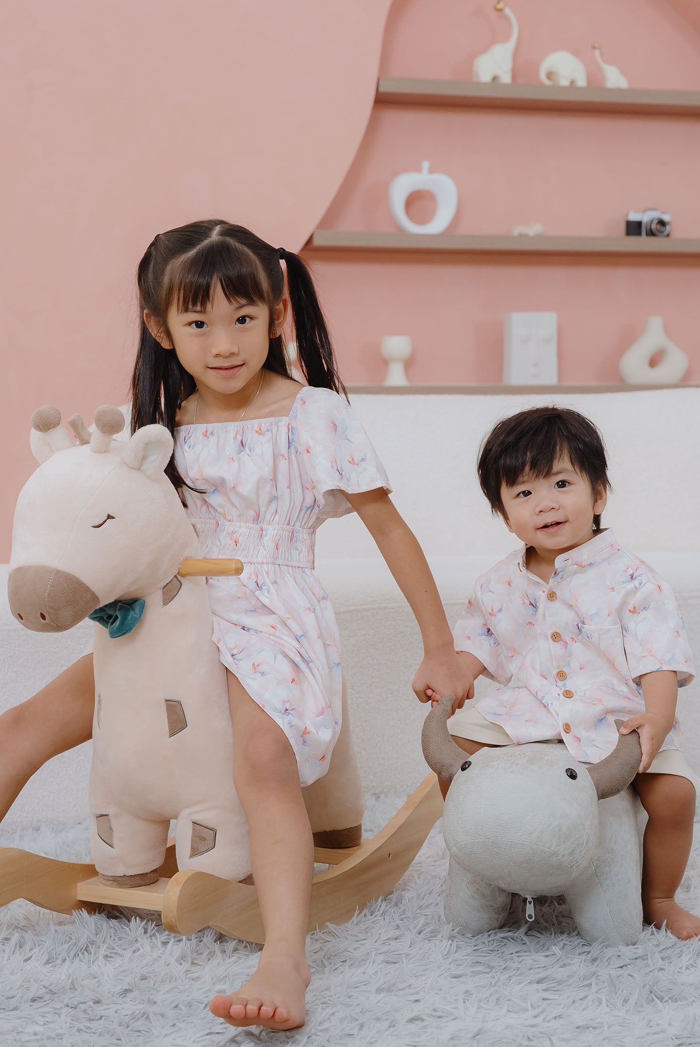 *Kids* TDC Esme Sleeved Girl Dress In Misty Rose