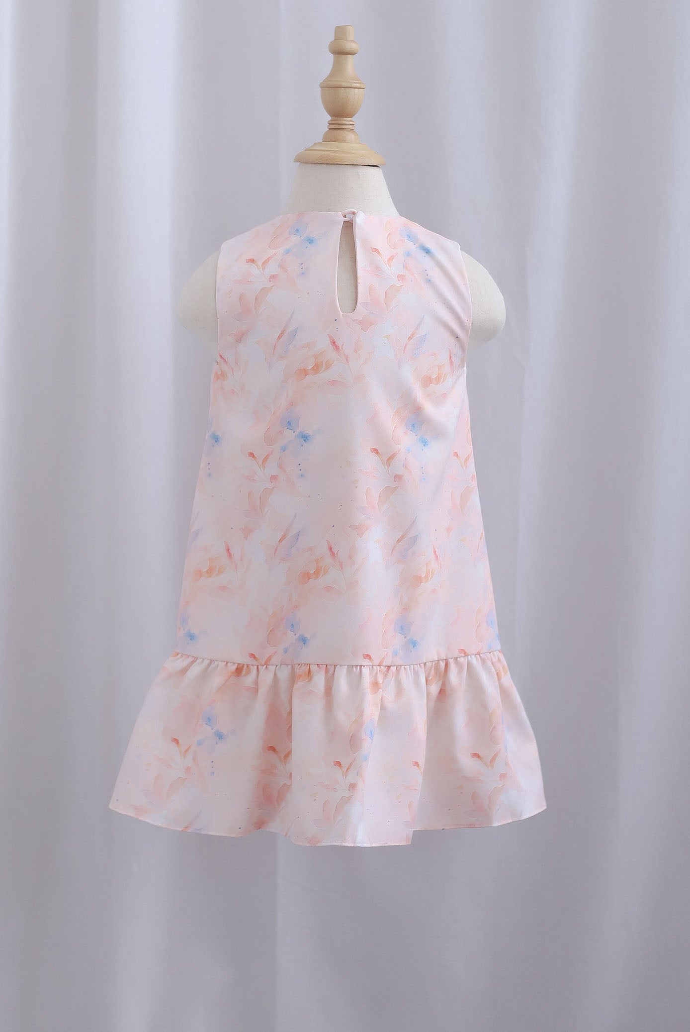 *Kids* TDC Sora Drop Hem Girl Dress In Orange Pale