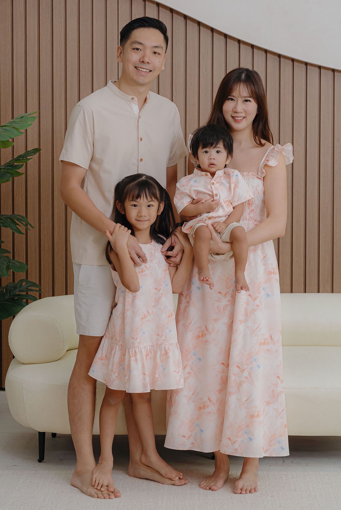 *Kids* TDC Sora Drop Hem Girl Dress In Orange Pale