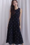 Kiki Star Embro Tier Maxi Dress In Black