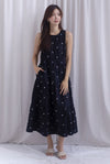 Kiki Star Embro Tier Maxi Dress In Black