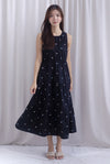 Kiki Star Embro Tier Maxi Dress In Black