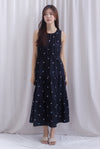 Kiki Star Embro Tier Maxi Dress In Black