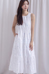 Kiki Star Embro Tier Maxi Dress In White