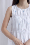 Kiki Star Embro Tier Maxi Dress In White