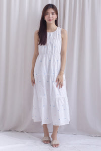 Kiki Star Embro Tier Maxi Dress In White