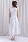 Kiki Star Embro Tier Maxi Dress In White
