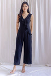 Kimber Waterfall Flutter Jumpsuit In Black