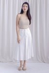 Lanley Denim Patch Skirt In White