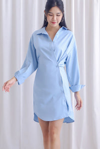 Lannie Multi-Way Shirt Dress In Blue