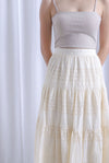 Legacy Eyelet Tiered Skirt In Cream