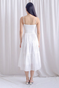 Legacy Eyelet Tiered Skirt In White