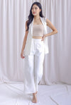 Lilith Long Vest In White