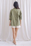 Martha Oversized Shacket In Olive