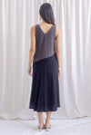 Mazee Colour Block Two Way Trapeze Maxi Dress In Grey/Black