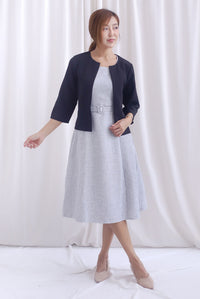 Melanie Collarless Open-Front Blazer In Black