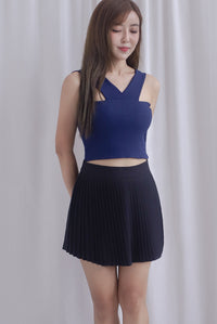 Mich Neatly Pleated Skorts In Black