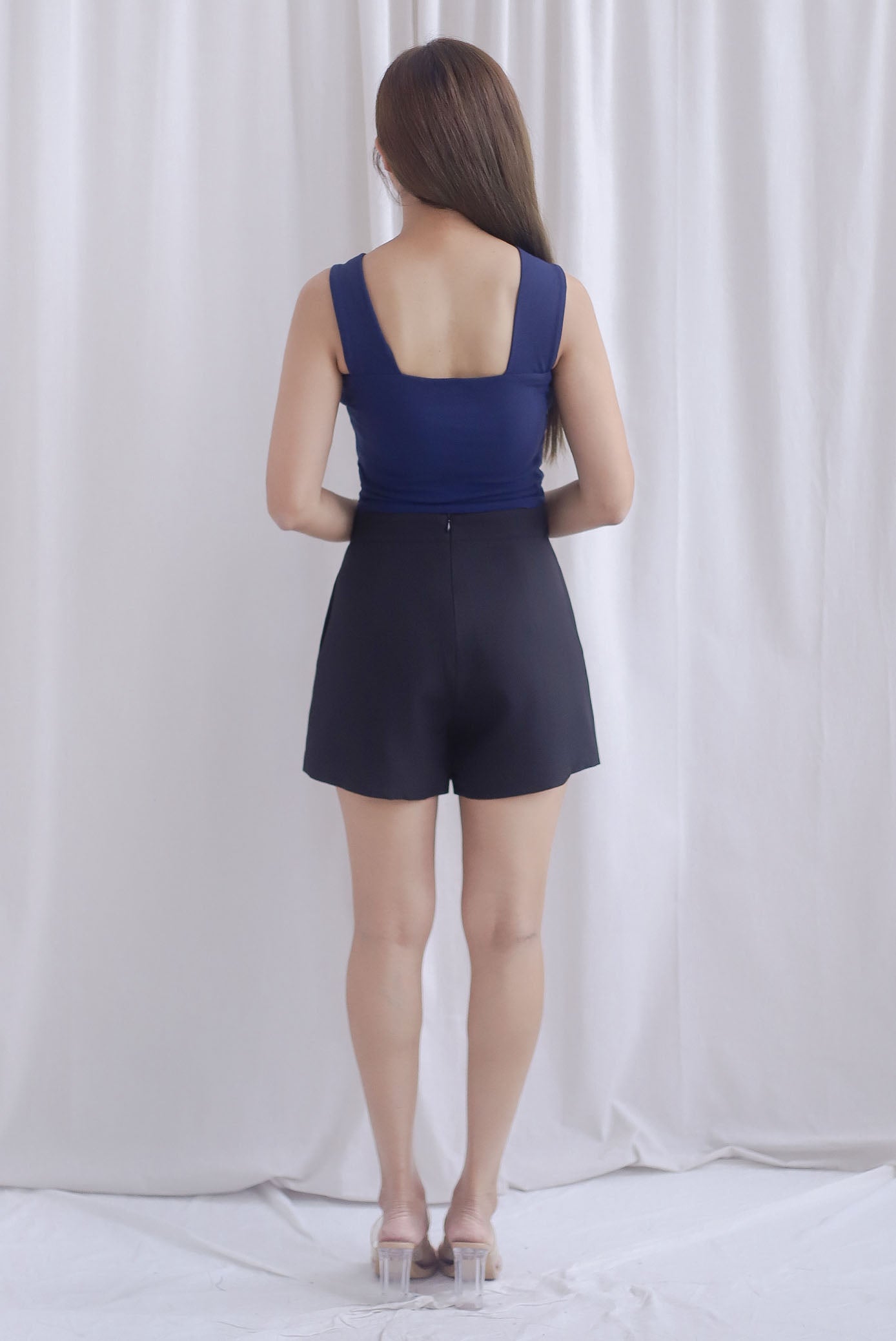 Mich Neatly Pleated Skorts In Black