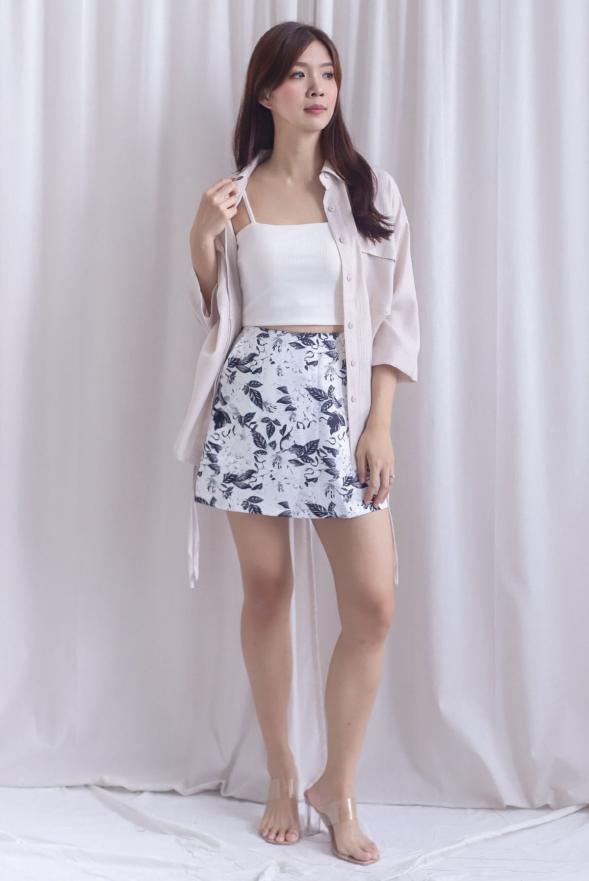Mirra Flap Pockets Skorts In Black